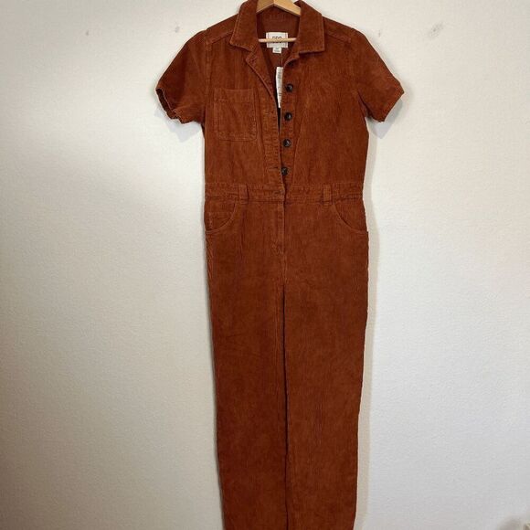 Urban Outfitters BDG Chocolate Brown Smith Corduroy Coverall Jumpsuit Small - Picture 2 of 7